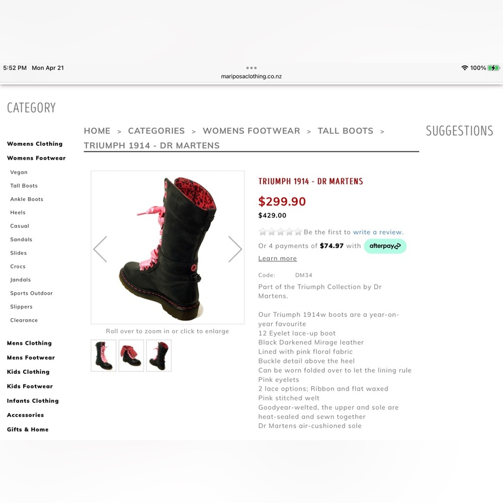 ❌ ❌ RARE RARE. ❌ ❌ 
Dr. Martens Black Boot with Pink Floral Fold-Over - Picture 10 of 10